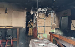 На Октябрьском проспекте произошёл пожар в кафе