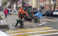 На Московской завершают ремонт брусчатки