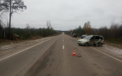 Вчера в Кировской области водитель «Гранты» протаранил «Калину» на перекрёстке (ФОТО)
