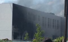 В Зуевке загорелось строящееся здание школы